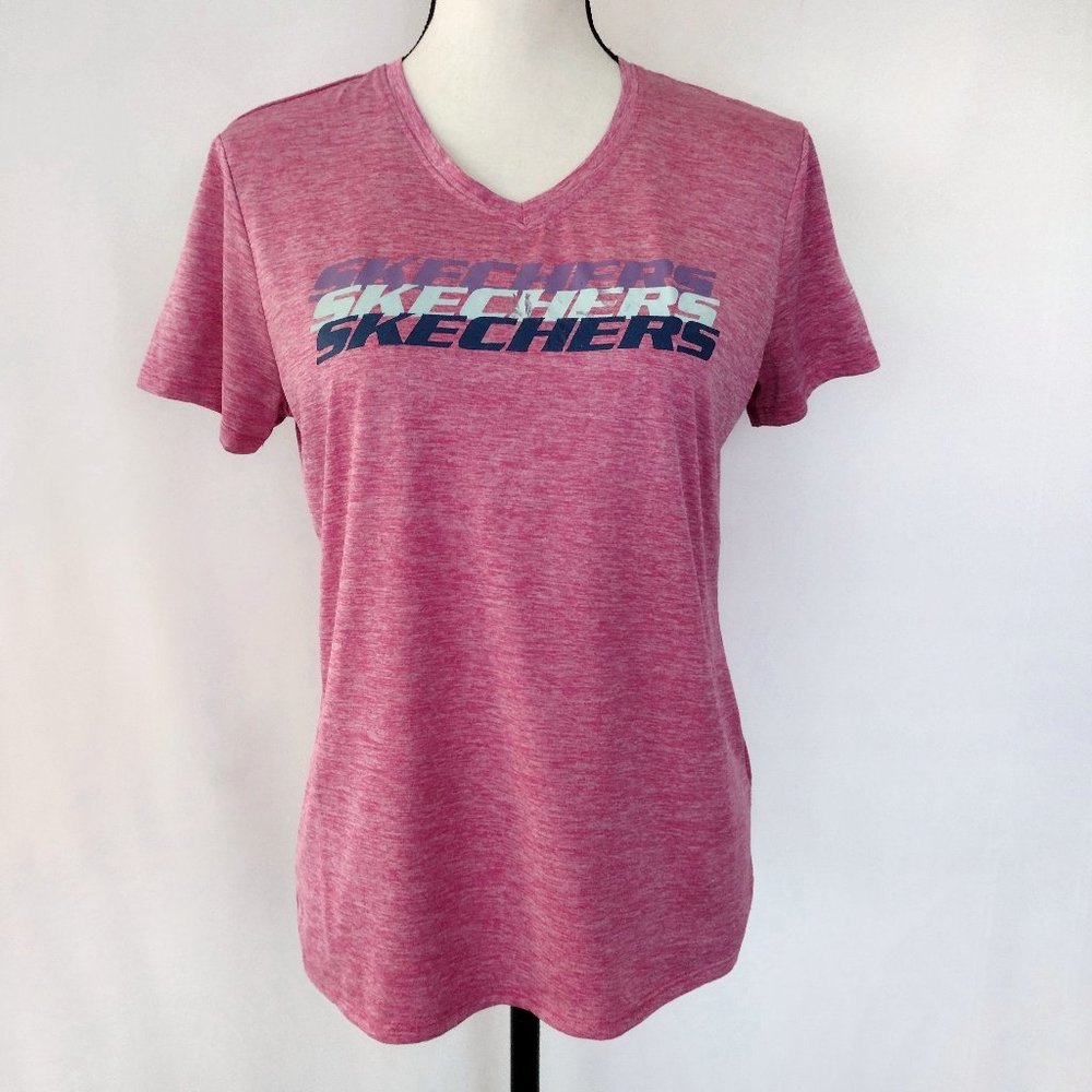 Skechers Heather Pink Activewear Relaxed Fit T Shirt